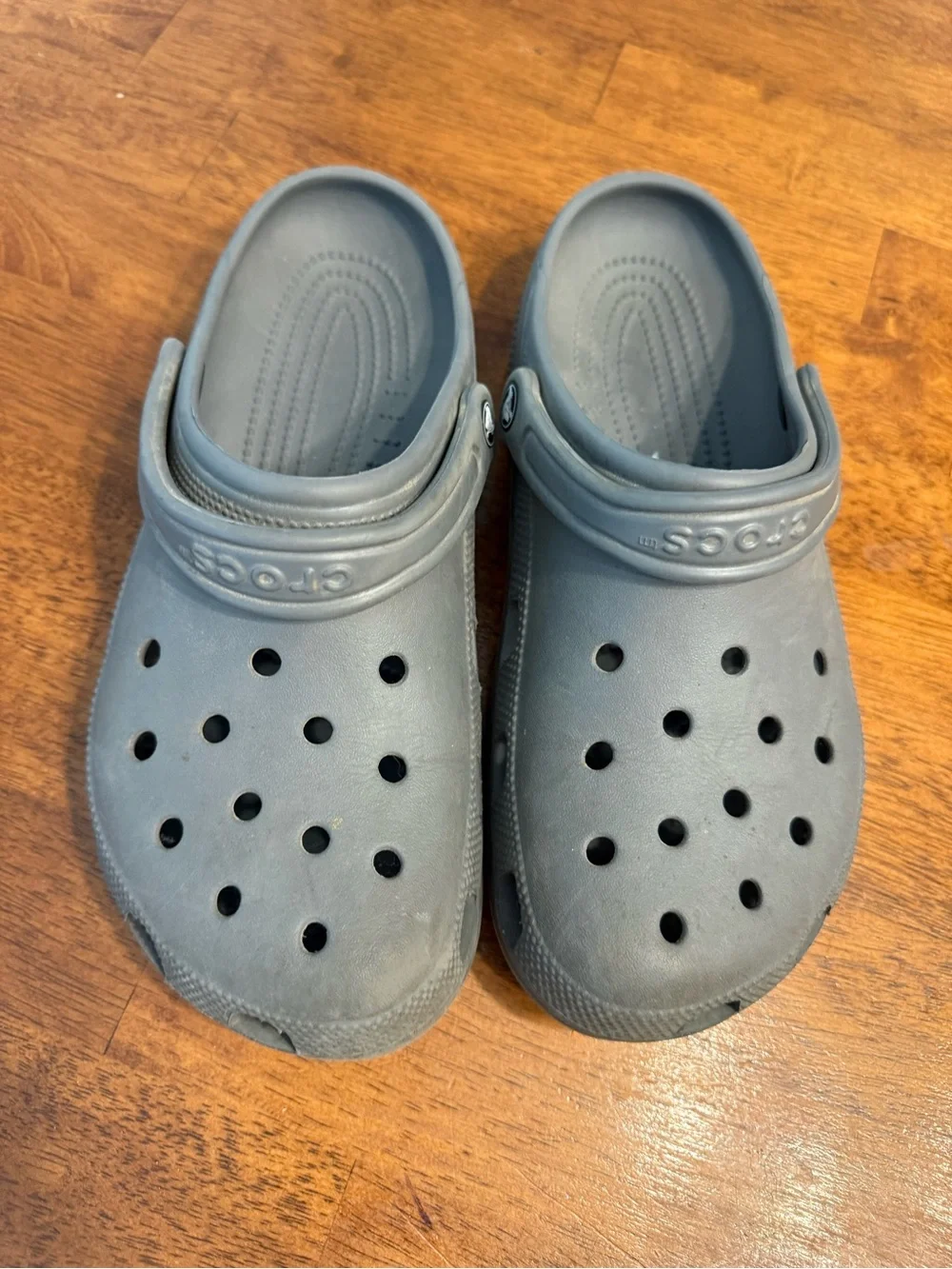 Crocs Classic Clog Charcoal Slate Gray Slip On Sandals Men's 10 Women's 12